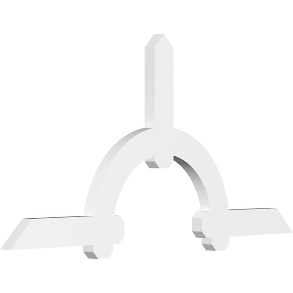 Ekena Millwork Ericson Architectural Grade PVC Gable Bracket, 60"W x 30"H x 2"D x 4"F, 12/12 Pitch GBP060X30X0204ERI00 - main